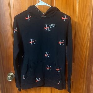 Nike Black and Red all over print hoodie sweatshirt. XL